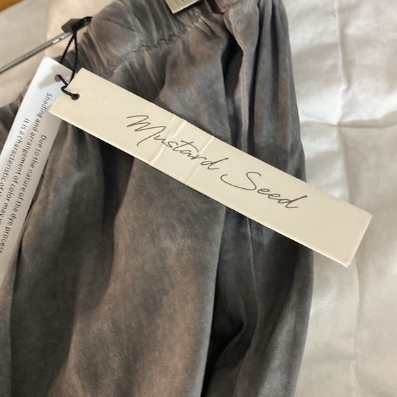 Mustard Seed Miranda Raw Edge Tube Jumpsuit. Gray Smokey Haze. Size: Small - Picture 8 of 15
